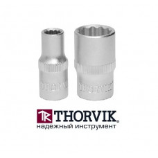 Головка короткая 4мм 12-гранная 1/4"DR L-25мм THORVIK Головка короткая 4мм 12-гранная 1/4"DR L-25мм THORVIK