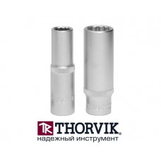 Головка глубокая 7мм 12-гранная 1/4"DR L-50мм THORVIK Головка глубокая 7мм 12-гранная 1/4"DR L-50мм THORVIK