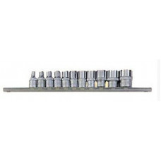 Набор головок коротких ДЮЙМОВЫХ 1/4"DR, от 1/4 до 9/16мм, 12-гранных, 11предметов FORCE Набор головок коротких ДЮЙМОВЫХ 1/4"DR, от 1/4 до 9/16мм, 12-гранных, 11предметов FORCE