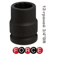 Головка короткая ударная 3/4"DR. 17мм 12-гранная. L-51мм FORCE