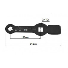 Ключ накидной ударный Е18 , 3/4"DR, ТORX, CR-MO. WinTool Ключ накидной ударный Е18 , 3/4"DR, ТORX, CR-MO. WinTool