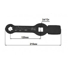 Ключ накидной ударный Е24 , 3/4"DR, ТORX, CR-MO. WinTool Ключ накидной ударный Е24 , 3/4"DR, ТORX, CR-MO. WinTool