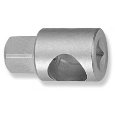 Переходник 3/8"DR(F) х 1/2"DR(M), с отверстием, АВТОДЕЛО